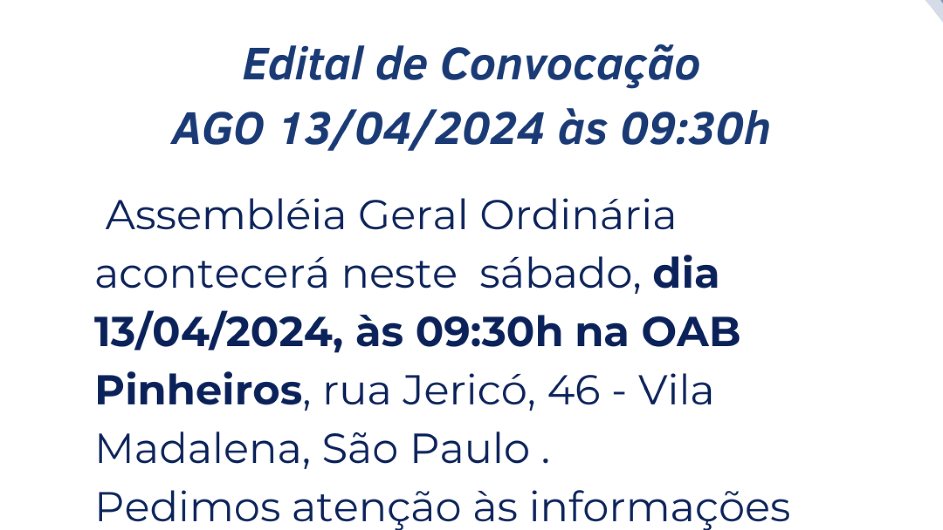 Convocação AGO 2024